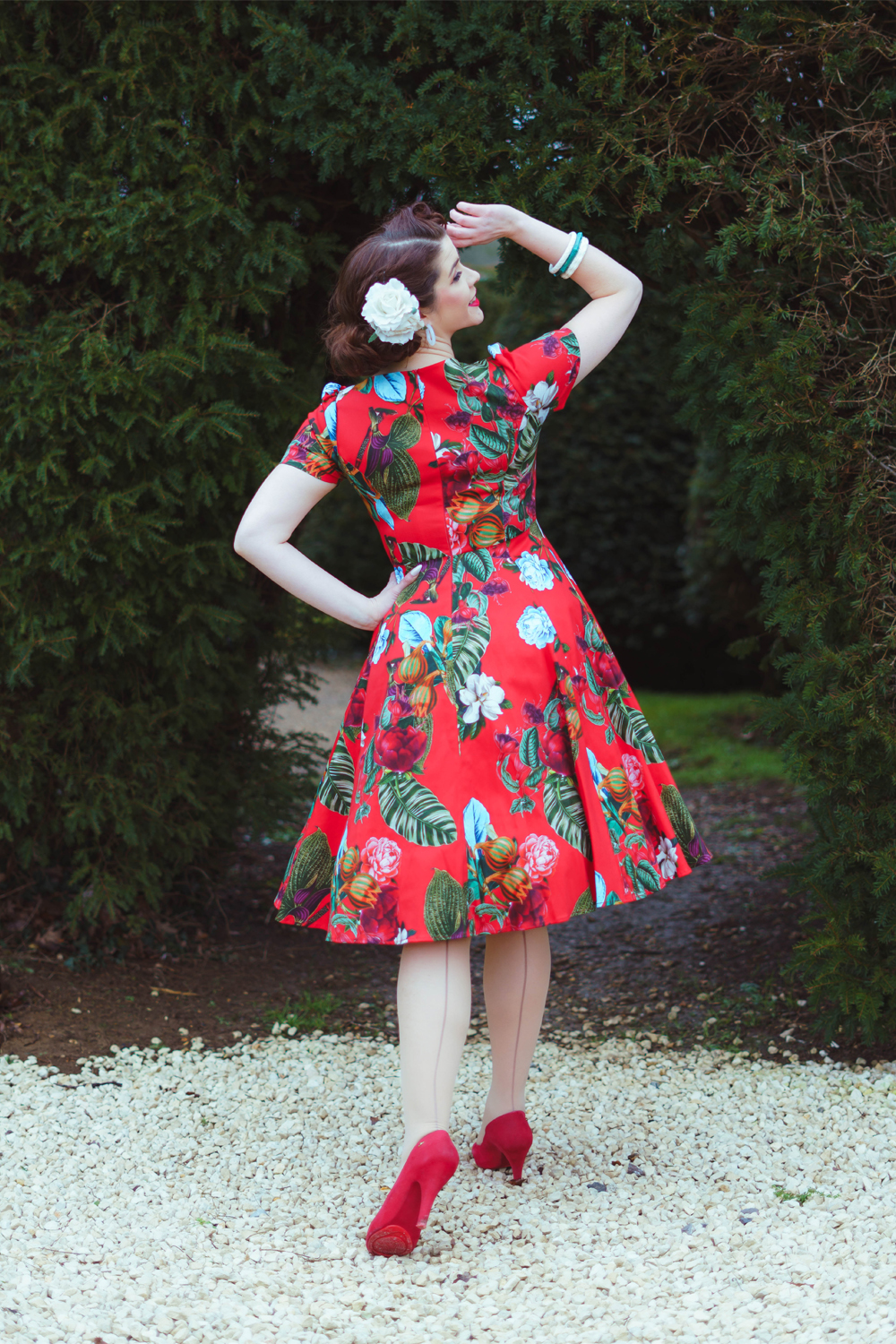 Tropical Blossom Dress in Extended Sizing